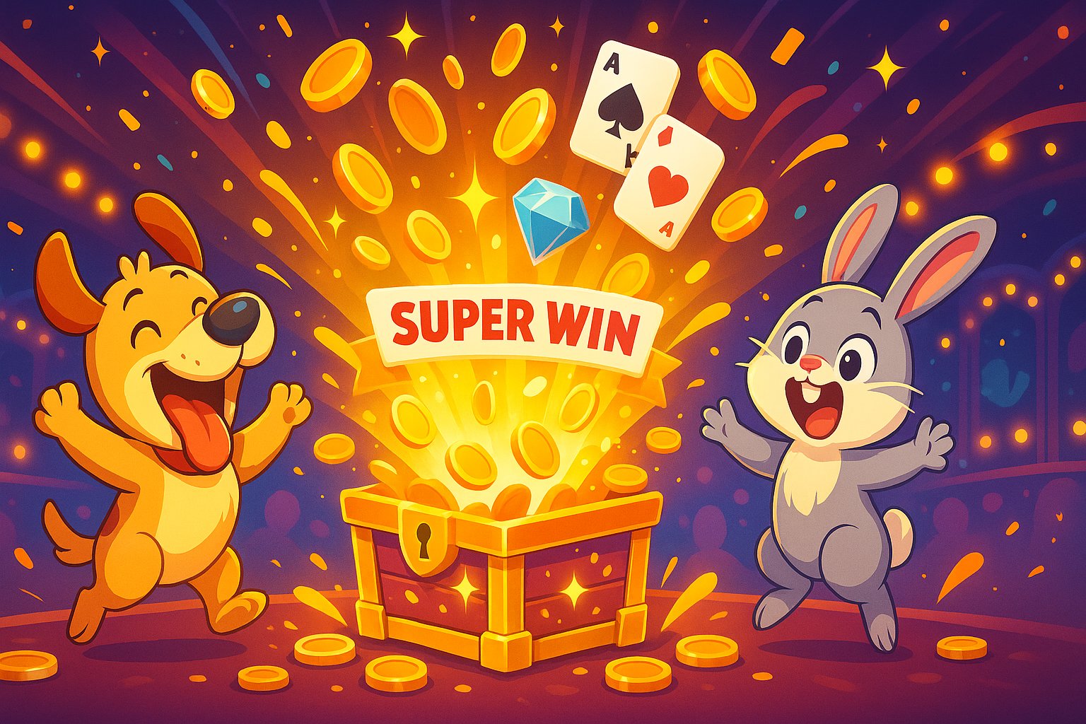 Pengingat gaming bertanggung jawab dengan ilustrasi pengguna yang bahagia dan kontrol anggaran